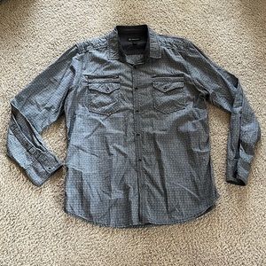 Gray button down with pockets